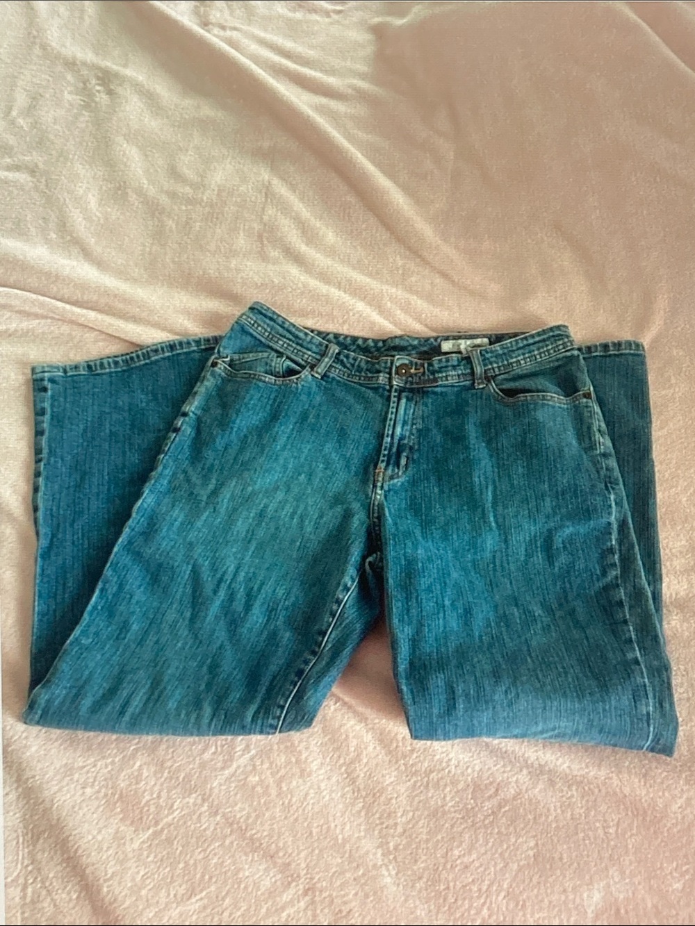 Chico's Teal Denim Wide-Leg Jeans